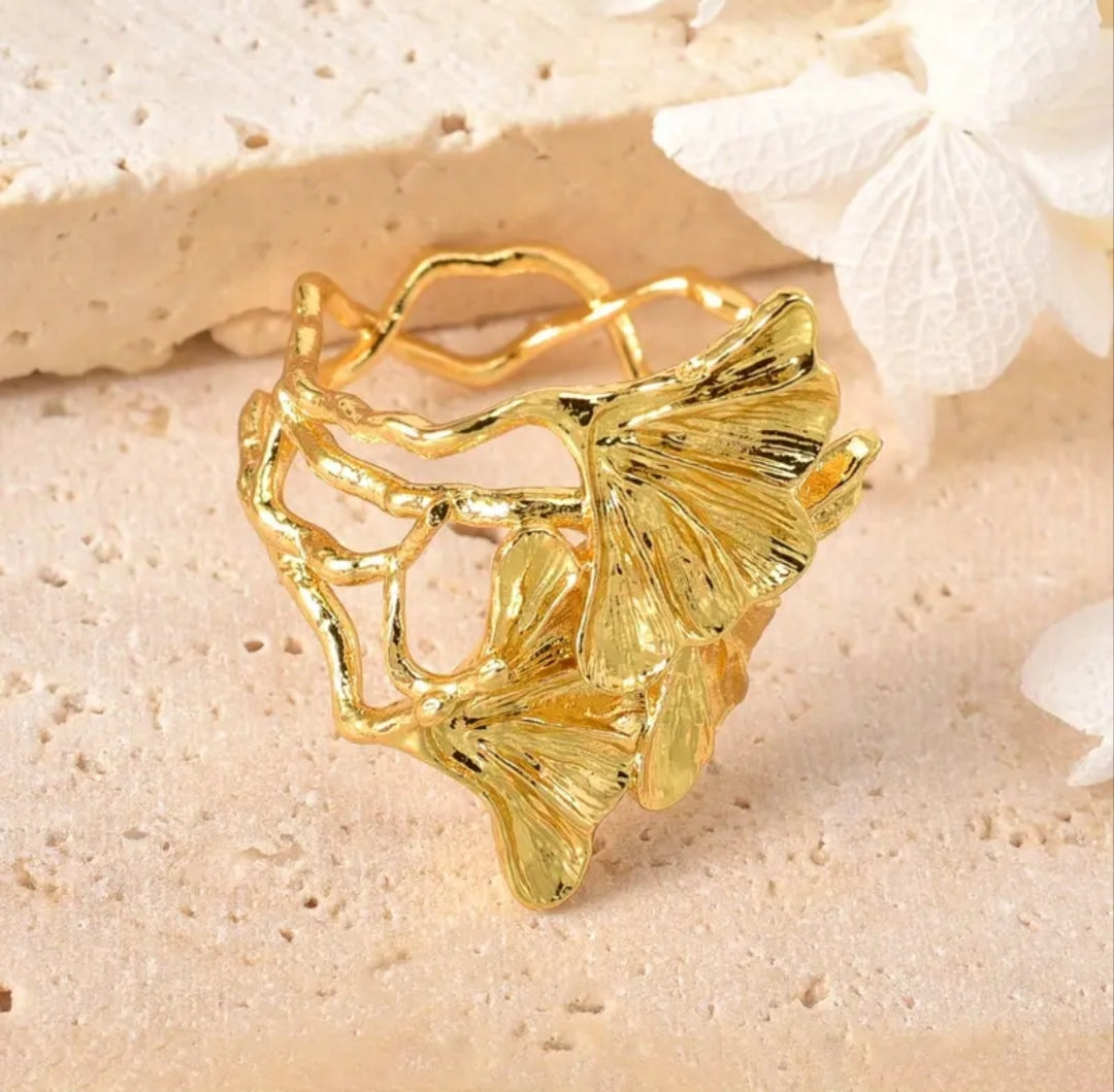 Collezione Divina - anello Ginkgo
